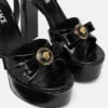 Sandalias Gianni Ribbon con efecto cocodrilo 140 mm Sandalias Gianni Ribbon con efecto cocodrilo 140 mm