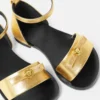 Sandalias metálicas para niña con lazo Gianni Sandalias metálicas para niña con lazo Gianni