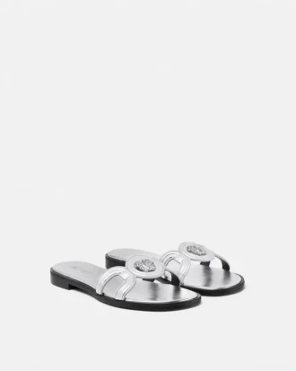 Sandalias planas metálicas Medusa 95