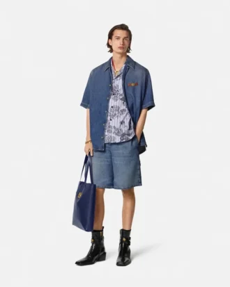 Shorts de denim Medusa Biggie