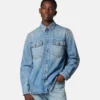 Sobrecamisa de denim adornada Sobrecamisa de denim adornada