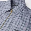 Sobrecamisa de franela de lana a cuadros con cremallera