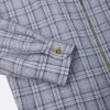 Sobrecamisa de franela de lana a cuadros con cremallera