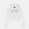 Sudadera con capucha corta con logotipo Sudadera con capucha corta con logotipo