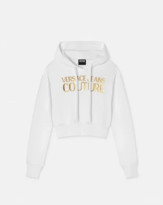 Sudadera con capucha corta con logotipo