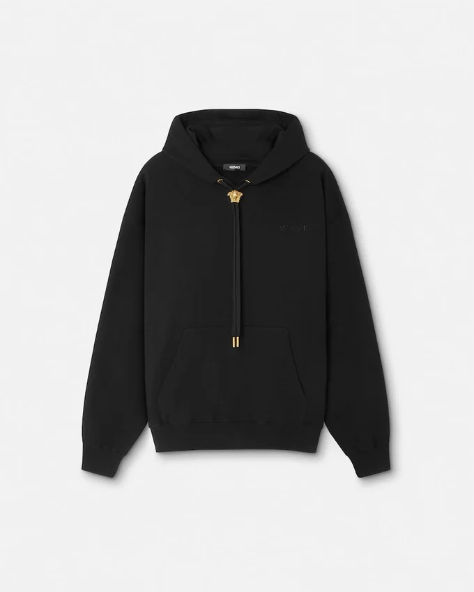 Sudadera con capucha de jersey de algodón bordada Sudadera con capucha de jersey de algodón bordada