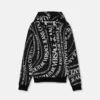 Sudadera con capucha de jersey de algodón estampada Sudadera con capucha de jersey de algodón estampada