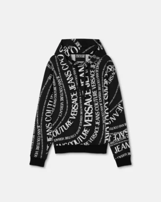 Sudadera con capucha de jersey de algodón estampada