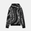 Sudadera con capucha de jersey de algodón estampada Sudadera con capucha de jersey de algodón estampada