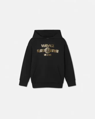 Sudadera con capucha estampada de jersey de algodón para niño