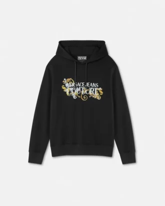 Sudadera con capucha y corte recto con logotipo