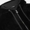 Sudadera con capucha y cremallera bordada en chenilla Sudadera con capucha y cremallera bordada en chenilla