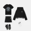 Sudadera con capucha y cremallera de jersey de algodón bordada para niño Sudadera con capucha y cremallera de jersey de algodón bordada para niño