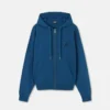Sudadera con capucha y cremallera de jersey de algodón bordado Sudadera con capucha y cremallera de jersey de algodón bordado