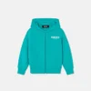 Sudadera con capucha y cremallera de jersey de algodón estampada para niño Sudadera con capucha y cremallera de jersey de algodón estampada para niño