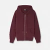 Sudadera con capucha y cremallera de punto de cachemira y lana Sudadera con capucha y cremallera de punto de cachemira y lana