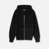 Sudadera con capucha y cremallera de punto de cachemira y lana Sudadera con capucha y cremallera de punto de cachemira y lana