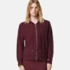 Sudadera con capucha y cremallera de punto de cachemira y lana Sudadera con capucha y cremallera de punto de cachemira y lana