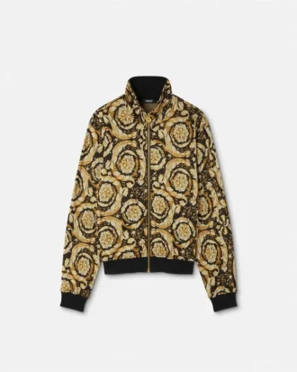 Sudadera con cremallera Barocco Jacquard