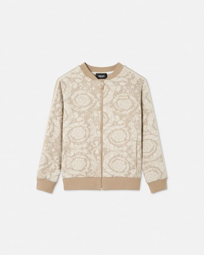 Sudadera con cremallera de algodón jacquard para niño Sudadera con cremallera de algodón jacquard para niño