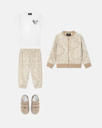 Sudadera con cremallera de algodón jacquard para niño