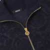 Sudadera con cremallera y tejido de rizo Barocco Jacquard