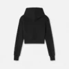 Sudadera corta con capucha y logotipo de cristal