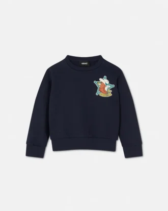 Sudadera de jersey de algodón bordada para niño