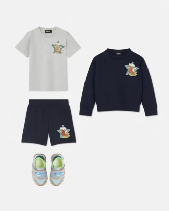 Sudadera de jersey de algodón bordada para niño