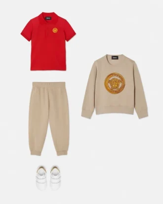 Sudadera de jersey de algodón bordada para niño