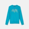 Sudadera de jersey de algodón estampada y adornada Sudadera de jersey de algodón estampada y adornada