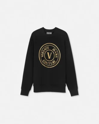 Sudadera holgada con emblema en V