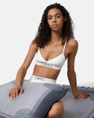 Sujetador tipo bralette de algodón acanalado