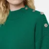 Suéter cuadrado de punto de lana y cachemira Suéter cuadrado de punto de lana y cachemira