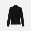 Top ajustado de cuello alto de chenilla Top ajustado de cuello alto de chenilla