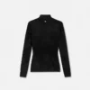 Top ajustado de cuello alto de chenilla Top ajustado de cuello alto de chenilla