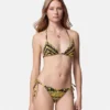Top de bikini estampado de mezcla de nailon Top de bikini estampado de mezcla de nailon