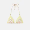 Top de bikini triangular estampado