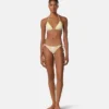 Top de bikini triangular estampado