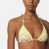 Top de bikini triangular estampado