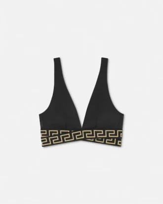 Top de bikini triangular jacquard