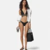 Top de bikini triangular jacquard Top de bikini triangular jacquard