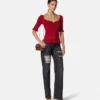 Top de punto con imperdible Top de punto con imperdible