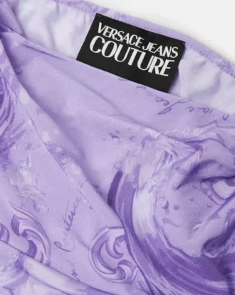 Top drapeado de viscosa estampada