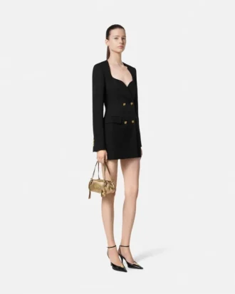 Vestido blazer cruzado de lana