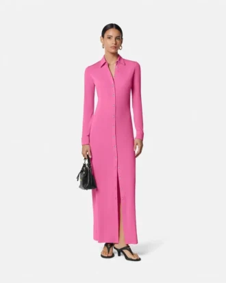 Vestido camisero largo ajustado