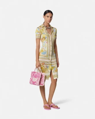 Vestido camisero midi ajustado Barocco Underwater