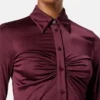 Vestido camisero midi de jersey de viscosa Vestido camisero midi de jersey de viscosa