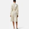 Vestido camisero midi de sarga de seda estampada