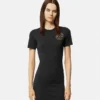 Vestido camiseta con logotipo en V Vestido camiseta con logotipo en V